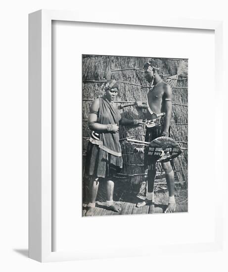 A pair of Zulu lovers, 1912-Unknown-Framed Photographic Print