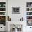 A Pakistani Barber Gives a Haircut and Beard Trim to a Customer-null-Framed Photographic Print displayed on a wall