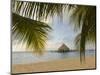 A Palapa and Sandy Beach, Placencia, Belize-William Sutton-Mounted Photographic Print