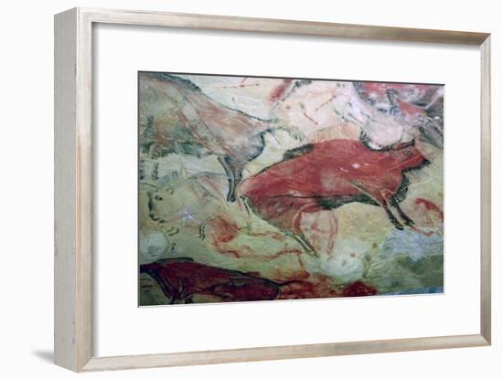 A paleolithic cave painting of Aurochs.-Unknown-Framed Giclee Print