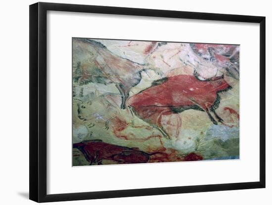 A paleolithic cave painting of Aurochs.-Unknown-Framed Giclee Print