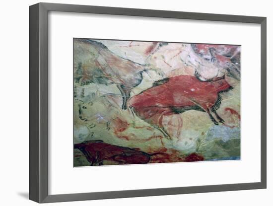 A paleolithic cave painting of Aurochs.-Unknown-Framed Giclee Print