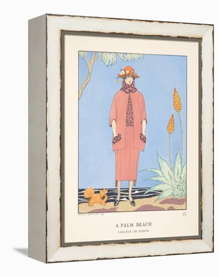 A Palm Beach, from a Collection of Fashion Plates, 1921 (Pochoir Print)-Georges Barbier-Framed Premier Image Canvas