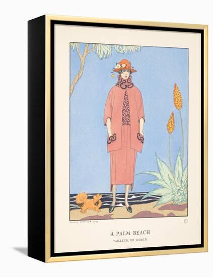 A Palm Beach, from a Collection of Fashion Plates, 1921 (Pochoir Print)-Georges Barbier-Framed Premier Image Canvas