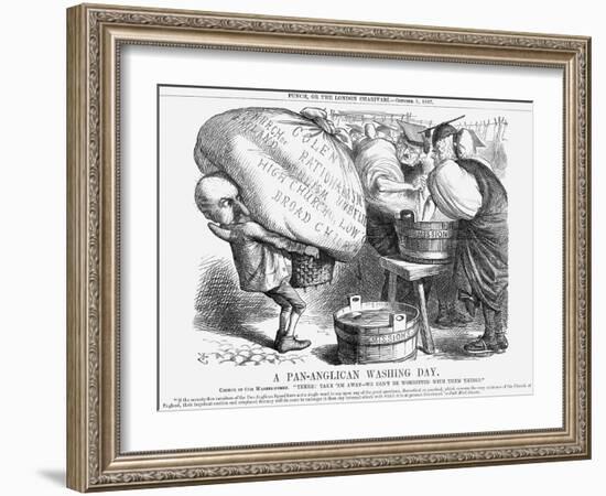 A Pan-Anglican Washing Day, 1867-John Tenniel-Framed Giclee Print
