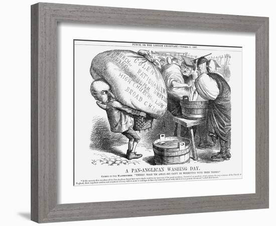 A Pan-Anglican Washing Day, 1867-John Tenniel-Framed Giclee Print