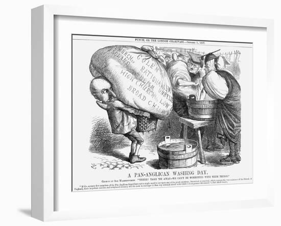 A Pan-Anglican Washing Day, 1867-John Tenniel-Framed Giclee Print