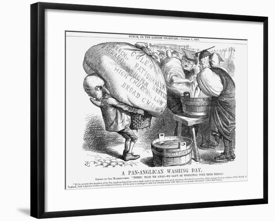 A Pan-Anglican Washing Day, 1867-John Tenniel-Framed Giclee Print