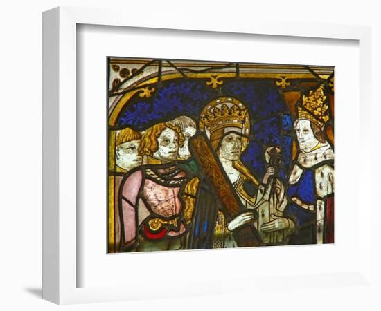 A Panel in the East Window Depicting St Helen with Emperor Constantine-null-Framed Giclee Print