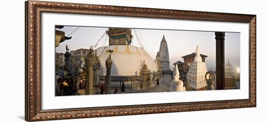 A Panorama Formed of Three Frames Giving a Very Wide Angle View, Kathmandu, Nepal-Don Smith-Framed Photographic Print