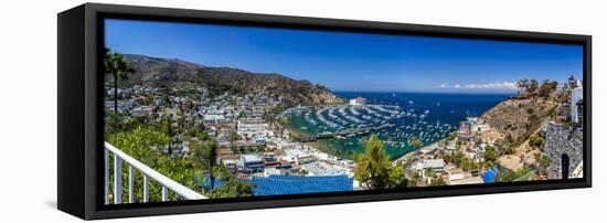 A Panorama of Avalon on Catalina Island-Andrew Shoemaker-Framed Premier Image Canvas