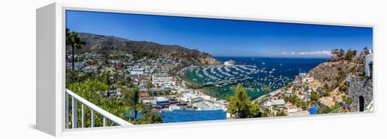 A Panorama of Avalon on Catalina Island-Andrew Shoemaker-Framed Premier Image Canvas