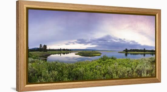 A Panorama of the Millionaire's Pool on the Henry's Fork River in Idaho-Clint Losee-Framed Premier Image Canvas