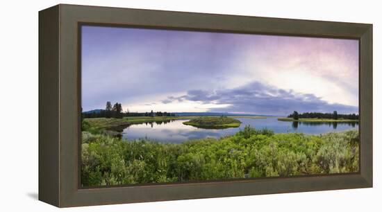 A Panorama of the Millionaire's Pool on the Henry's Fork River in Idaho-Clint Losee-Framed Premier Image Canvas