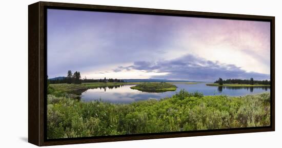 A Panorama of the Millionaire's Pool on the Henry's Fork River in Idaho-Clint Losee-Framed Premier Image Canvas