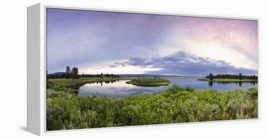 A Panorama of the Millionaire's Pool on the Henry's Fork River in Idaho-Clint Losee-Framed Premier Image Canvas