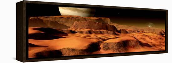 A Panorama of the Strange, Mesa-Like Mountains on Io-Stocktrek Images-Framed Premier Image Canvas