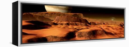 A Panorama of the Strange, Mesa-Like Mountains on Io-Stocktrek Images-Framed Premier Image Canvas