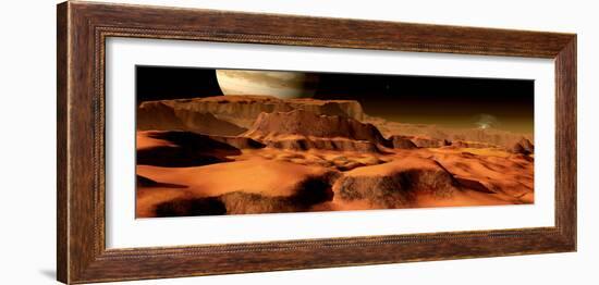 A Panorama of the Strange, Mesa-Like Mountains on Io-Stocktrek Images-Framed Photographic Print