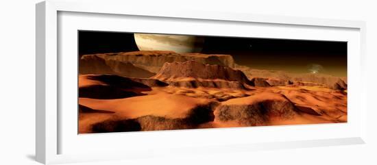 A Panorama of the Strange, Mesa-Like Mountains on Io-Stocktrek Images-Framed Photographic Print