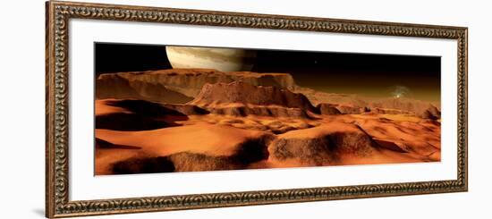 A Panorama of the Strange, Mesa-Like Mountains on Io-Stocktrek Images-Framed Photographic Print