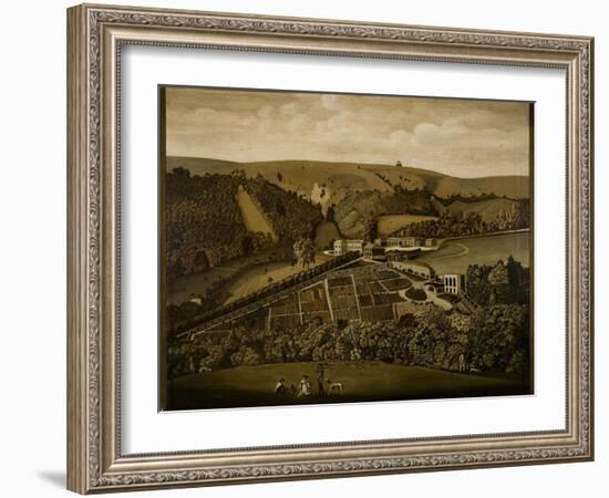 A Panoramic View of Ashcombe, Wiltshire, 1770-null-Framed Giclee Print