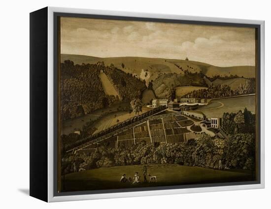 A Panoramic View of Ashcombe, Wiltshire, 1770-null-Framed Premier Image Canvas