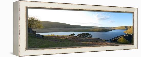 A Panoramic View of Craig Goch Reservoir-Graham Lawrence-Framed Premier Image Canvas