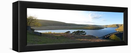A Panoramic View of Craig Goch Reservoir-Graham Lawrence-Framed Premier Image Canvas