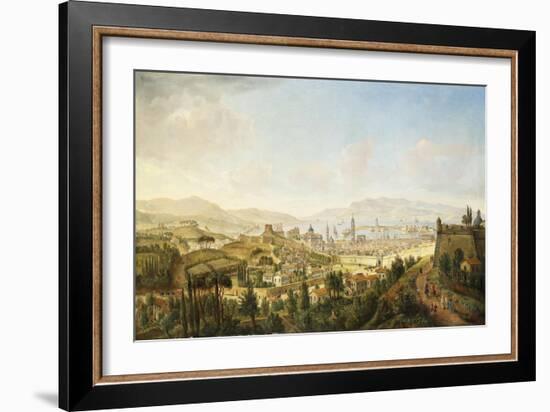 A Panoramic View of Messina, Sicily-Gaspar van Wittel-Framed Giclee Print