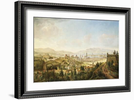 A Panoramic View of Messina, Sicily-Gaspar van Wittel-Framed Giclee Print