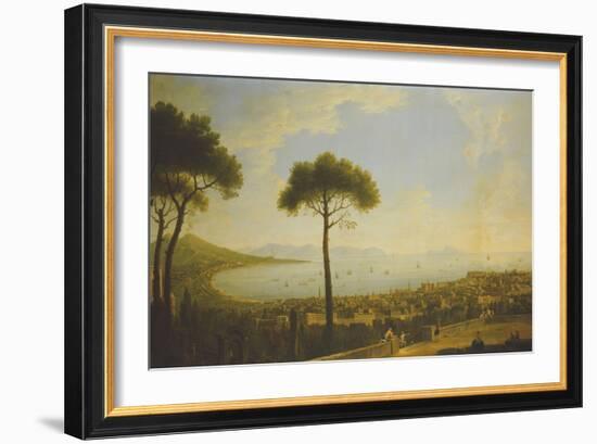 A Panoramic View of Naples, the Bay of Naples, Portici, Vesuvius, the Sorrento Peninsula and…-Pietro Fabris-Framed Giclee Print