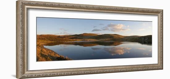 A Panoramic View of Pant Y Llyn Lake, Epynt, Powys, Wales, United Kingdom, Europe-Graham Lawrence-Framed Photographic Print