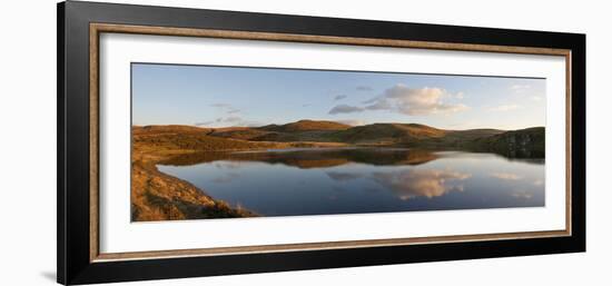 A Panoramic View of Pant Y Llyn Lake, Epynt, Powys, Wales, United Kingdom, Europe-Graham Lawrence-Framed Photographic Print