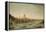 A Panoramic View of the City of London from the Thames Near the Water Gate of Somerset House-Antonio Joli-Framed Premier Image Canvas