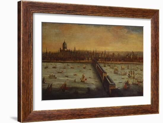 A Panoramic View of the River Thames and the City of London Taken from the-English School-Framed Giclee Print