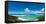 A panoramic view of the world-famous Whitehaven Beach on Whitsunday Island, Queensland, Australia-Logan Brown-Framed Premier Image Canvas