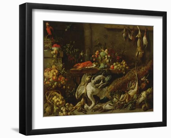 A Pantry, 1642 (Oil on Canvas)-Adriaen van Utrecht-Framed Giclee Print