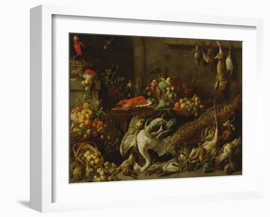 A Pantry, 1642 (Oil on Canvas)-Adriaen van Utrecht-Framed Giclee Print