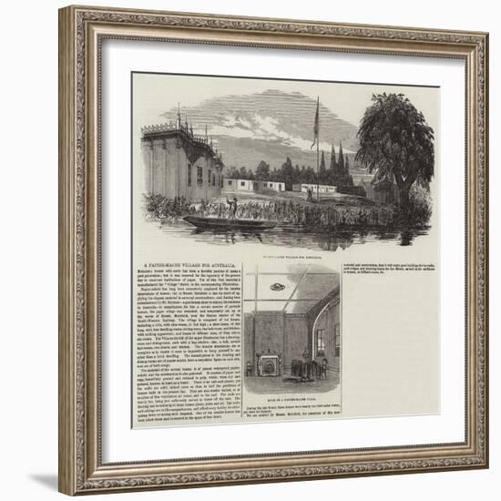 A Papier-Mache Village for Australia-null-Framed Giclee Print