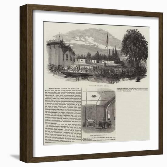 A Papier-Mache Village for Australia-null-Framed Giclee Print