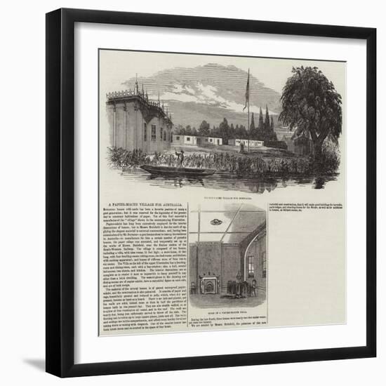 A Papier-Mache Village for Australia-null-Framed Giclee Print