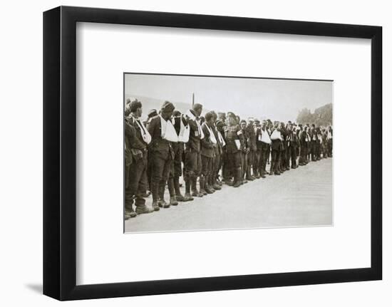 A parade of the walking wounded, Somme campaign, France, World War I, 1916-Unknown-Framed Photographic Print