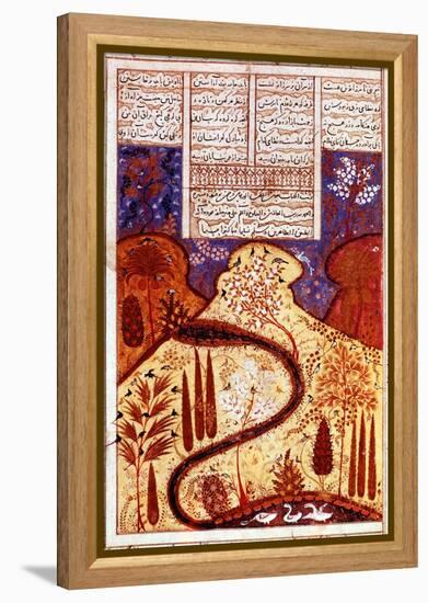 A Paradise Garden, Persian Miniature, C1300-null-Framed Premier Image Canvas