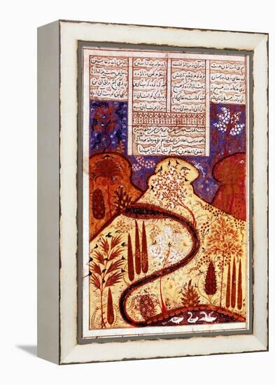 A Paradise Garden, Persian Miniature, C1300-null-Framed Premier Image Canvas