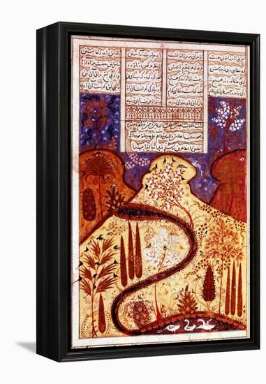 A Paradise Garden, Persian Miniature, C1300-null-Framed Premier Image Canvas