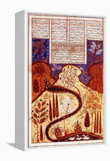 A Paradise Garden, Persian Miniature, C1300-null-Framed Premier Image Canvas