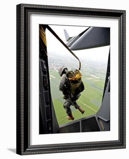 A Paratrooper Executes An Airborne Jump Out of a C-17 Globemaster III-Stocktrek Images-Framed Photographic Print