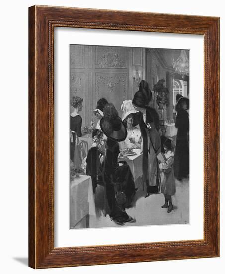 A Paris Salon de The-Rene Lelong-Framed Art Print