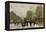 A Paris Street Scene in Winter-Luigi Loir-Framed Premier Image Canvas